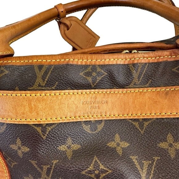Authentic Louis Vuitton Monogram & Vachetta Leather Dog Pet Carrier Sac Chien 50 - Picture 6 of 15